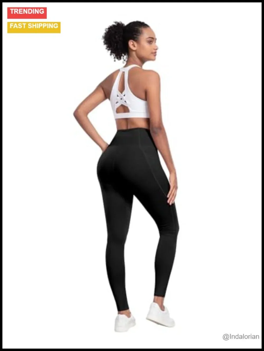 6 Pack High Waisted Tummy Control Leggings with Pockets Yoga Pants